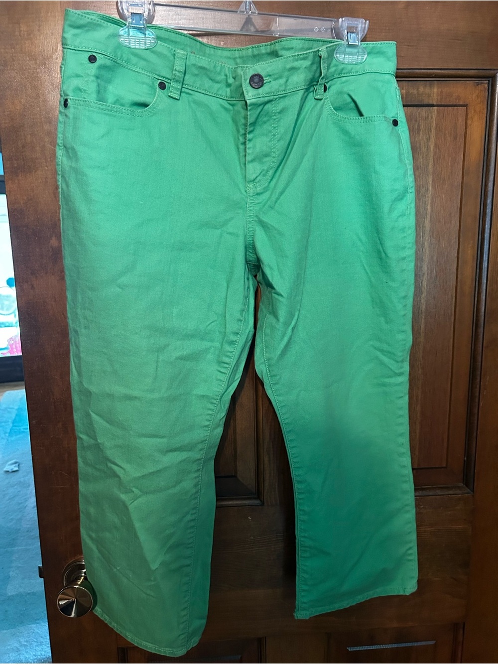 Talbots Bright Green Cropped Jeans